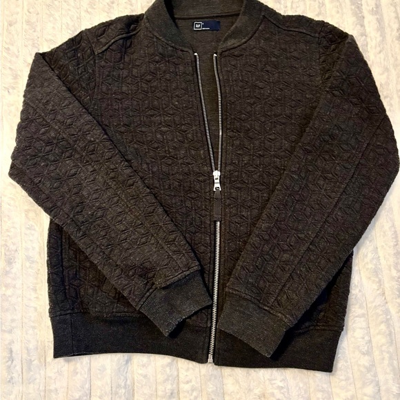 GAP Other - GAP Black Zip Up Sweater with Stand-Up Collar and Ribbed Hem
